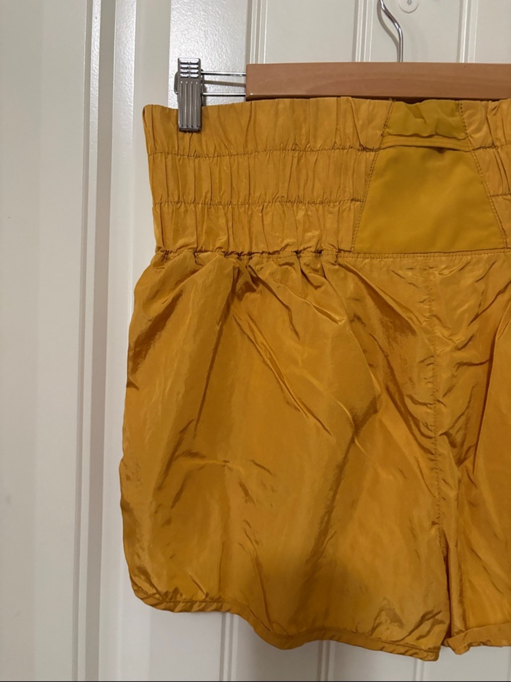 Free People Movement High-Waist Mustard Women’s Shorts - Picture 6 of 11